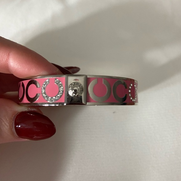 Coach Pink and Silver Logo Bracelet - Picture 2 of 4